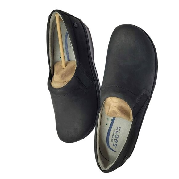 Klogs Naples Women's Size 11 Wide Width Black Oiled Leather Soft Toe Non-Slip - Picture 4 of 9